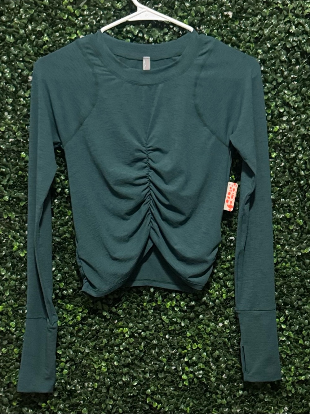 FP MOVEMENT by FREE PEOPLE Tempo Ruched UV Protection Long Sleeve TOP - Picture 7 of 13